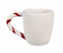 Voir la slide Tasse céramique blanche Noël motifs bonhommes pain d'épices anse rouge 330ml