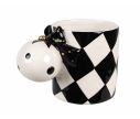 Voir la slide Tasse céramique Noël motif arlequin noir blanc anse boule de Noël 330ml