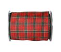 See slide Large ruban de Noël tartan vintage. Fil de fer incorporé dans le bord pour une meilleure tenue. Largeur 15cm x 9 mètres.