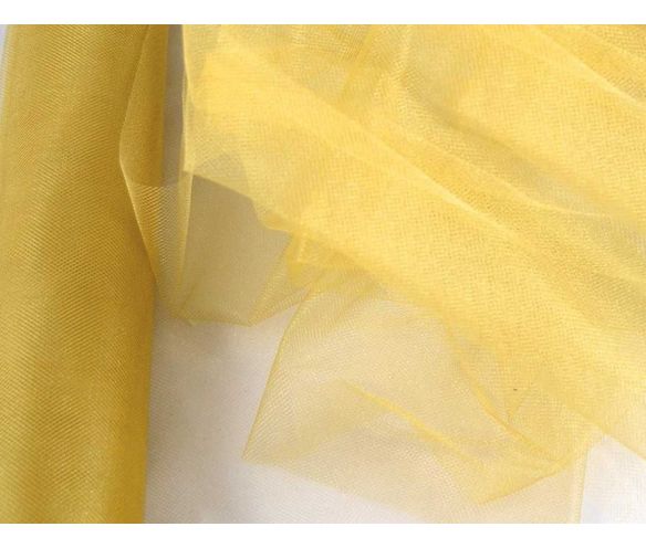 Rouleau tulle doré jaune lumineux léger transparent décoration Noël 29cm x 9m