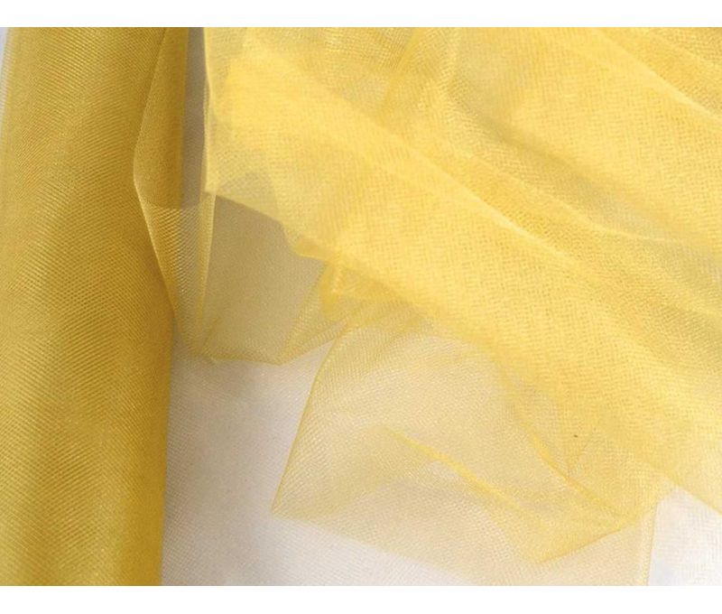 Rouleau tulle doré jaune lumineux léger transparent décoration Noël 29cm x 9m