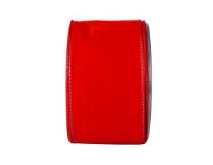 Ruban de Noël rouge velours H9cm x 9m