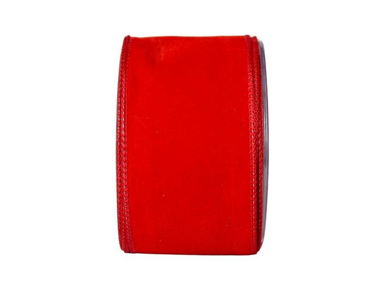 Ruban de Noël rouge velours H9cm x 9m