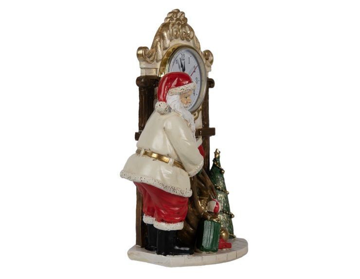 Horloge décorative avec Père Noël et sac de cadeaux.

Hauteur : 22cm