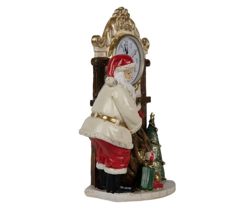 Horloge décorative Noël Père Noël sac cadeaux festif H22cm décoration intérieure