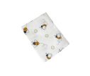 Voir la slide Pochette cadeau tissu blanc motif abeilles jaunes noires et petites fleurs blanches 14x20cm - Lilosquare