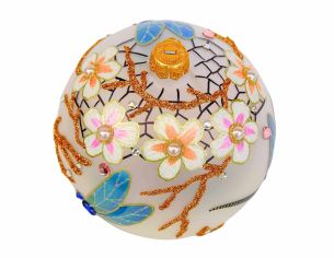 Boule de Noël luxe libellule cristaux D12cm