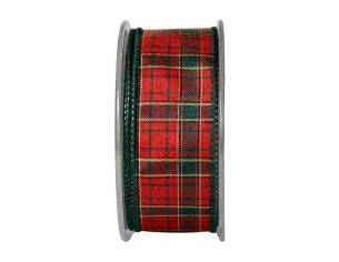 Ruban de Noël tartan vintage.

Fil de fer incorporé dans le bord pour une meilleure tenue.