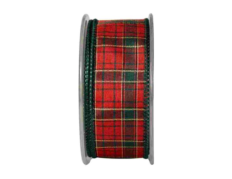 Ruban de Noël tartan vintage.

Fil de fer incorporé dans le bord pour une meilleure tenue.