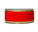 See slide Ruban rouge velours bords dorés 9M