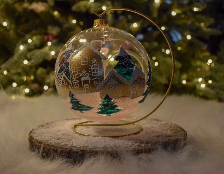 Photophore de Noël pain d'épices D15cm