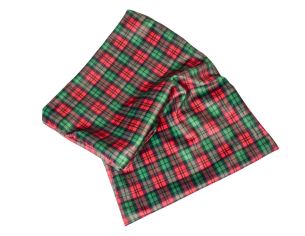 Pochette cadeau velours tartan 30cm