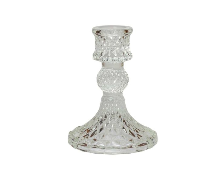 Chandelier verre transparent H10cm