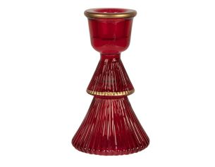 Chandelier rouge doré sapin H10cm