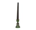 Voir la slide Chandelier Noël verre vert foncé brillant forme sapin deux étages côtelés anneau doré coupe bougie H10cm - Lilosquare