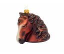 See slide Boule de Noël tête cheval verre soufflé