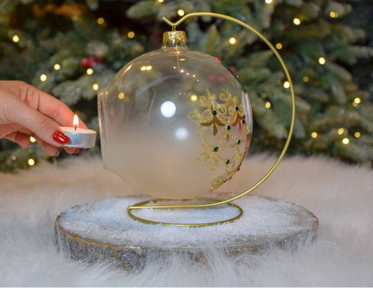 Photophore de Noël casse-noisette D15cm