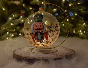 Photophore de Noël casse-noisette D15cm