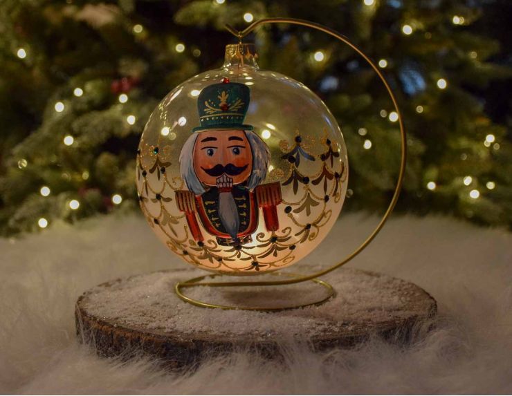 Photophore de Noël casse-noisette D15cm