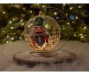Voir la slide Photophore boule de Noël en verre soufflé peint main casse-noisette motifs dorés D15cm