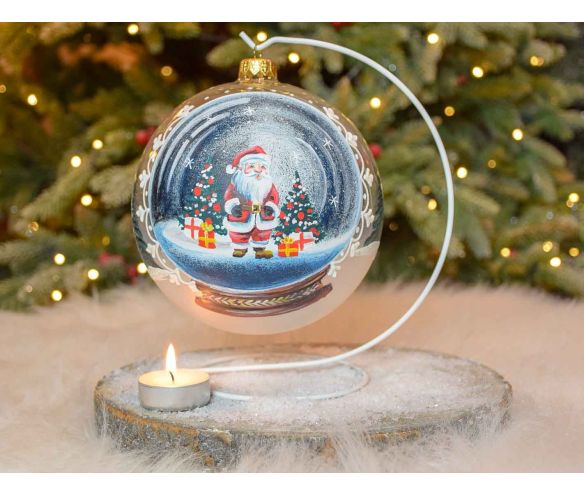 Photophore de Noël boule à neige D15cm