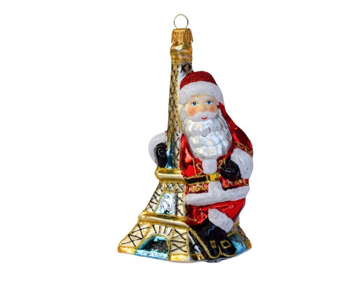 Suspension Père Noël Tour Eiffel H13cm