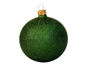 Boule de Noël vert pailleté...