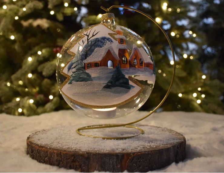 Photophore de Noël sapin D15cm