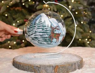 Photophore de Noël Père Noël D15cm