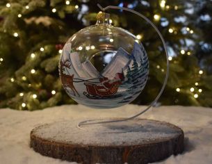 Photophore de Noël Père Noël D15cm