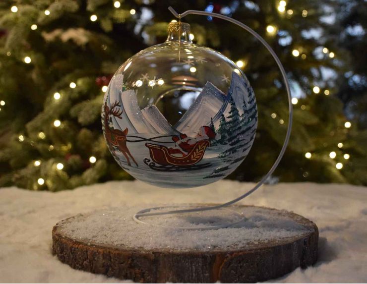 Photophore de Noël Père Noël D15cm