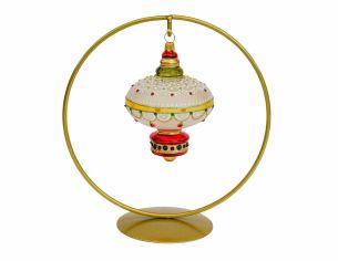 Goutte de Noël lanterne vintage cristaux H9cm