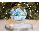 Voir la slide Photophore de Noël montagnes bleues D15cm
