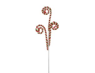 Branche vert blanc rouge H66cm