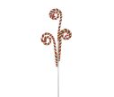 Voir la slide Branche décorative Noël sucres d'orge torsadés rouge vert blanc sur tige blanche H66cm