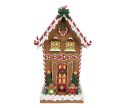 Voir la slide Maison pain d'épices décorative Noël colorée bonbons sucre d'orge bonshommes polyrésine H31cm