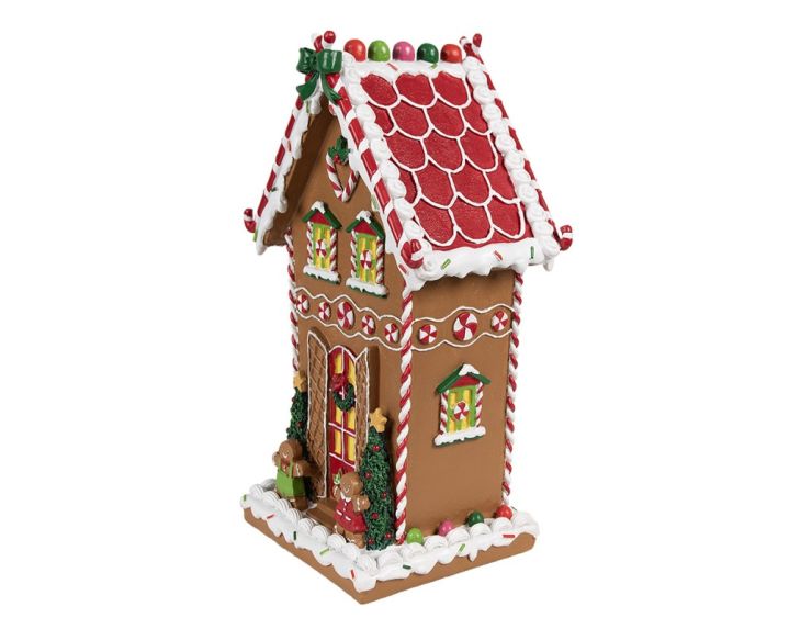 Maison pain d'épices colorée H31cm