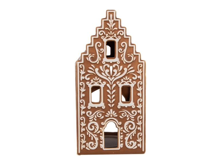 Bougeoir maison pain d'épices H15cm