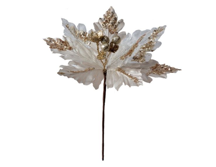 Fleur Poinsettia champagne D27cm