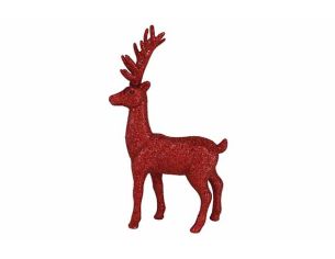 Cerf rouge pailleté H28cm