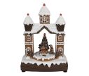 Voir la slide Maison musicale pain d'épices LED tournante bonhomme sapin polyrésine H27cm décoration Noël