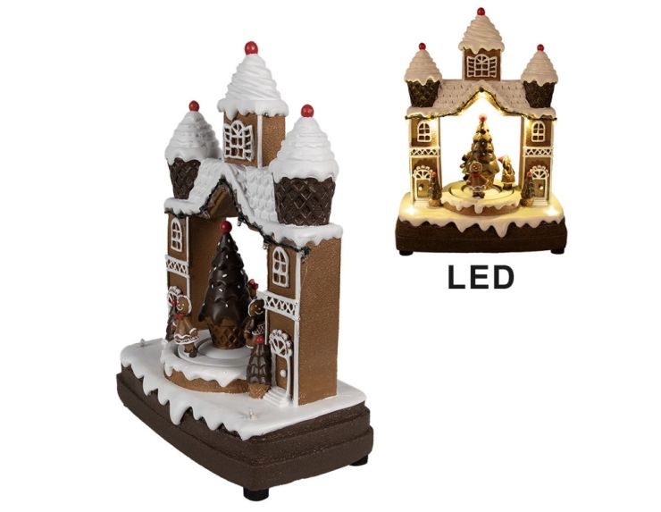 Maison musicale pain d'épices H27cm