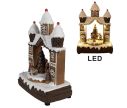 Voir la slide Maison musicale pain d'épices LED tournante bonhomme sapin polyrésine H27cm décoration Noël