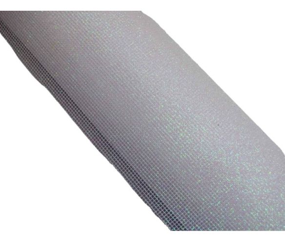 Rouleau tissu blanc irisé pailleté léger filet décoration Noël 29cm x 9m