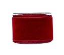 Voir la slide Ruban velours bordeaux burgundy uni large lisière fil de fer bobine 7cm 9 mètres