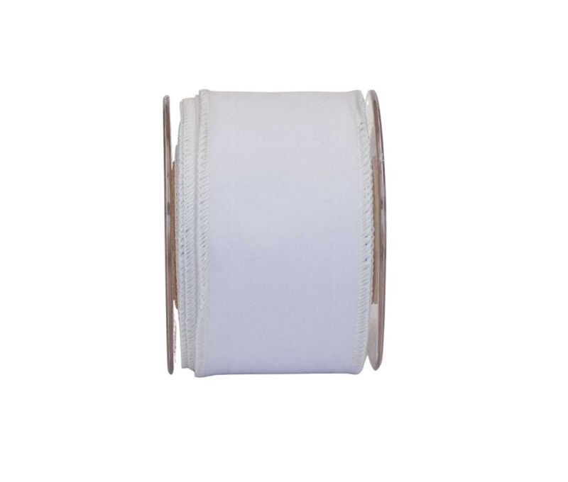 Ruban blanc velours 9m