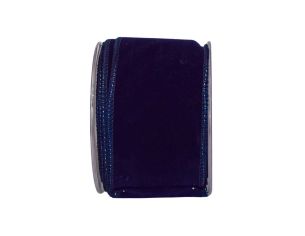 Ruban bleu foncé velours 9m
