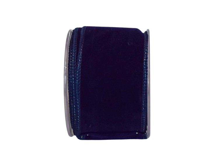 Ruban bleu foncé velours 9m
