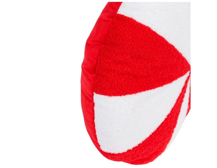 Coussin bonbon candy rouge blanc 38x38 cm