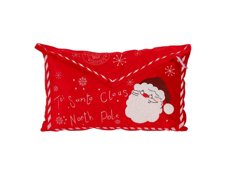 Coussin de Noël lettre Père Noël 30x50cm